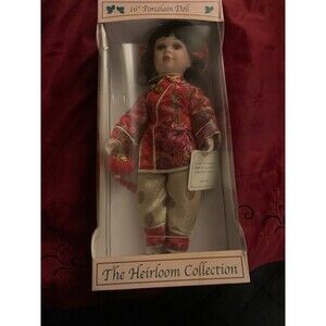 The Heirloom collection porcelain doll with Chinese inspired outfit